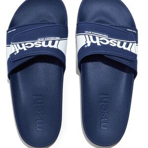 MSCHF Navy Slide Sandals men 5.0 women’s 6.5 brand new slides slip ons